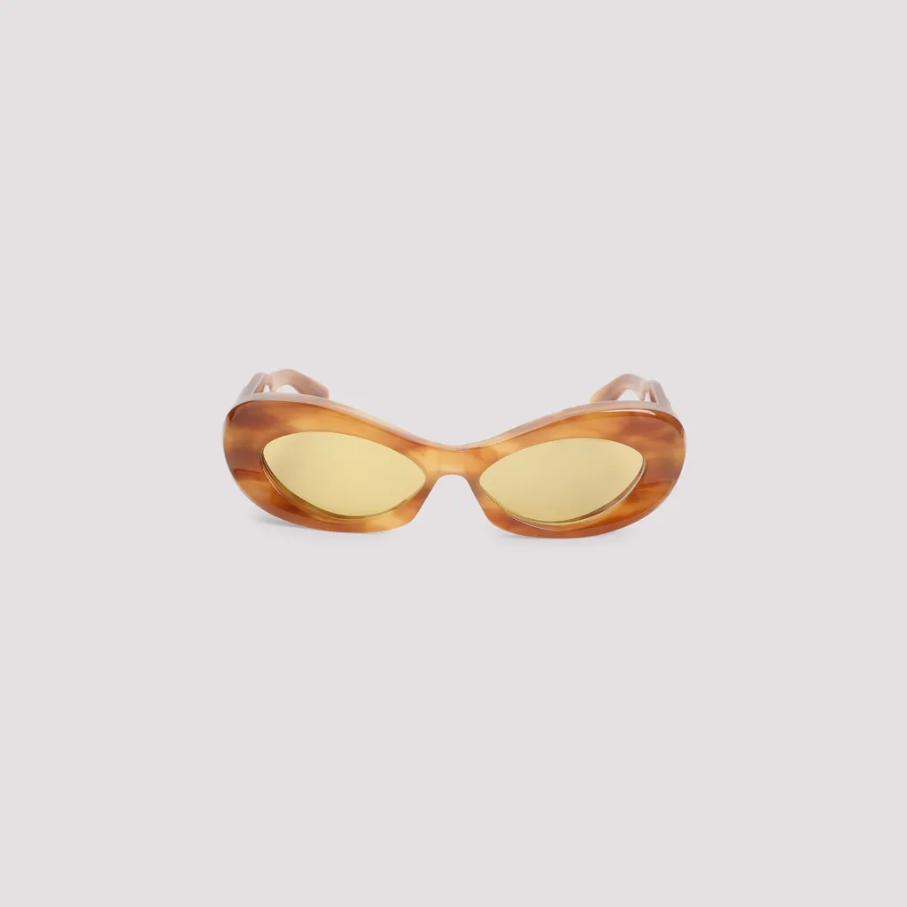 Logo-Plaque Oval-Frame Sunglasses