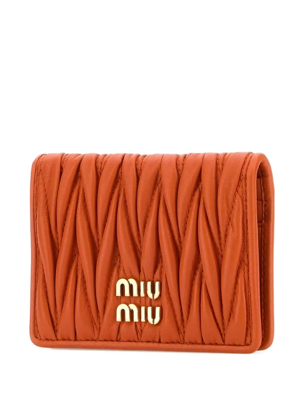 Miu Miu Logo-Lettering Matelassé Cardholder