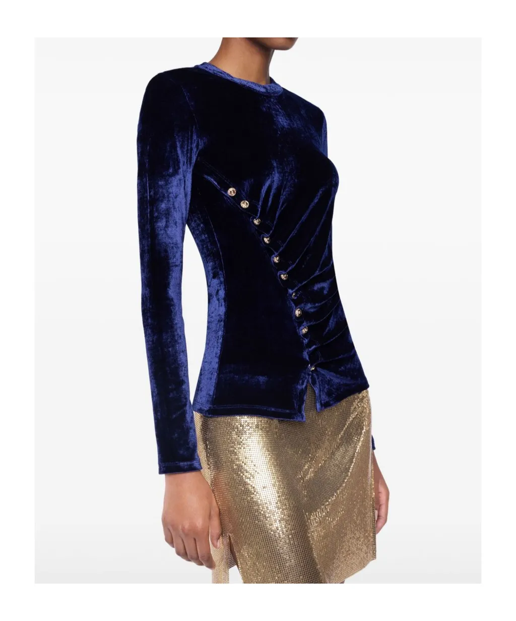 Draped Velvet Top