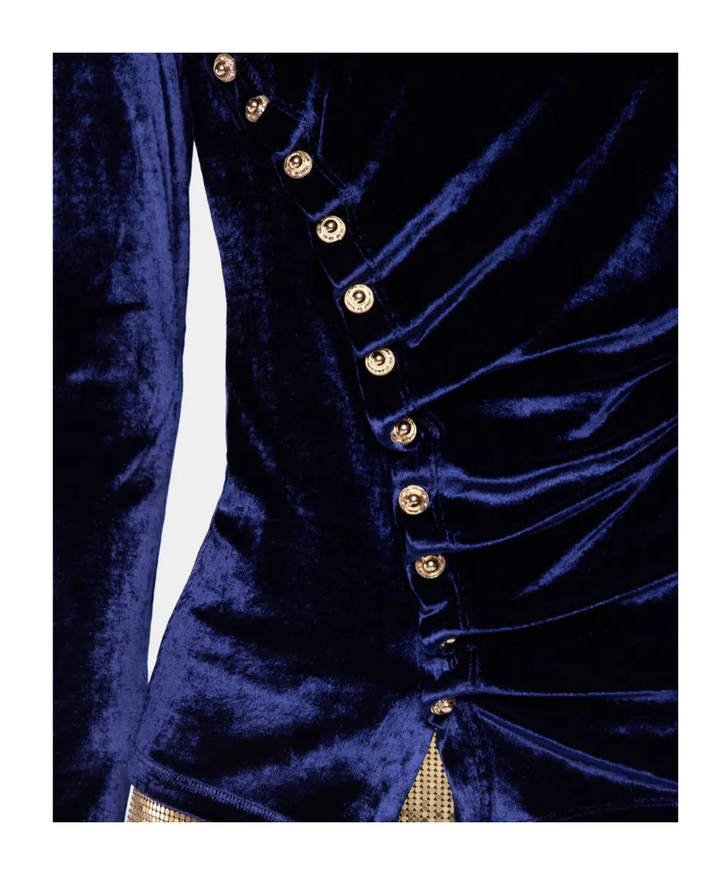 Draped Velvet Top