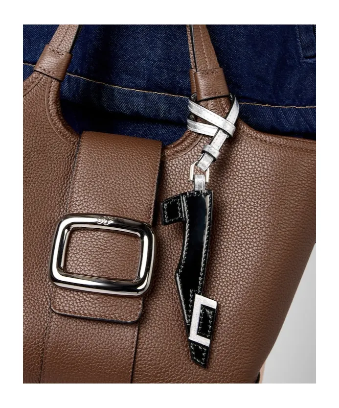 Belle Vivier Bag Charm In Leather