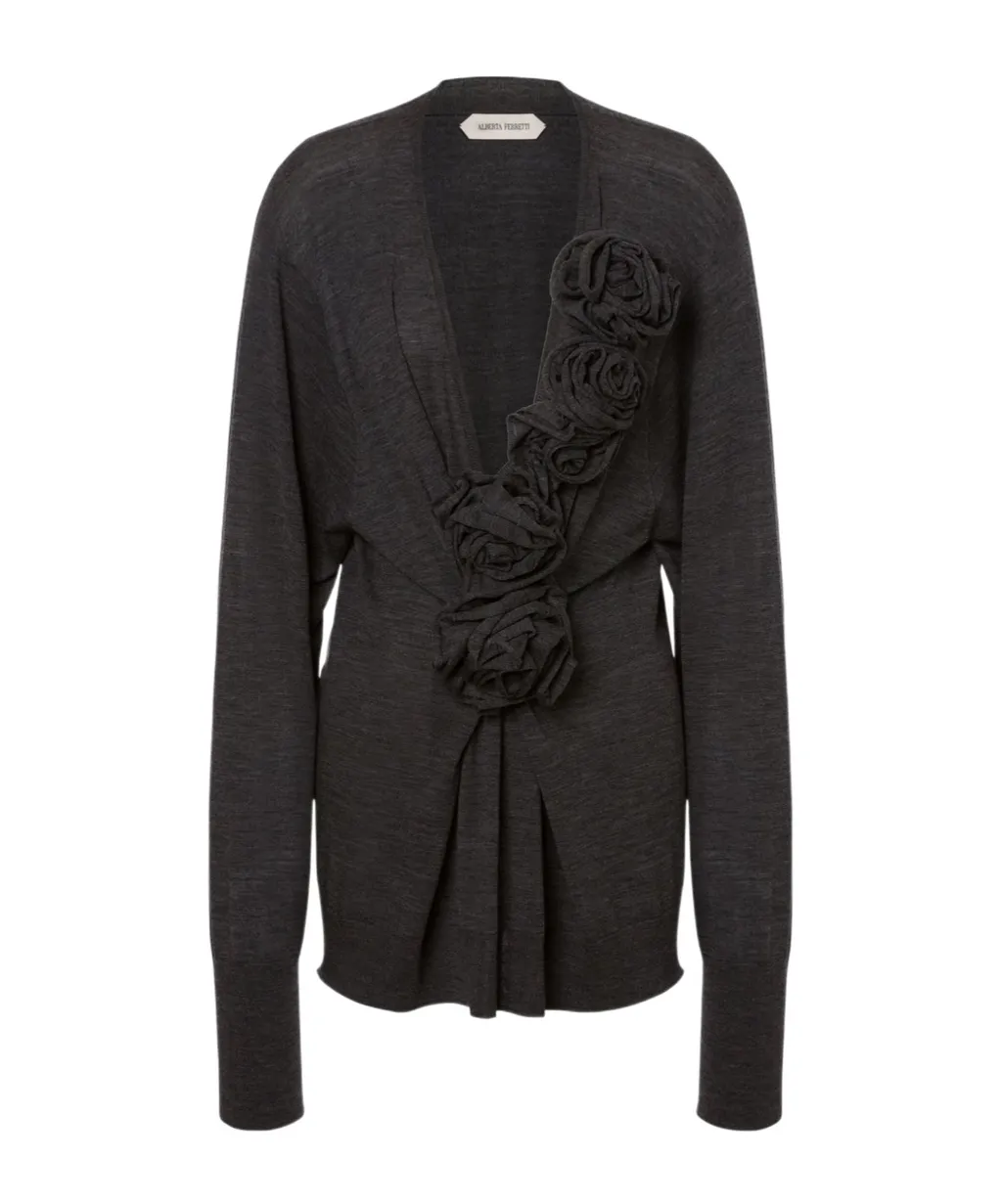 Alberta Ferretti Floral Embroidery Blouse