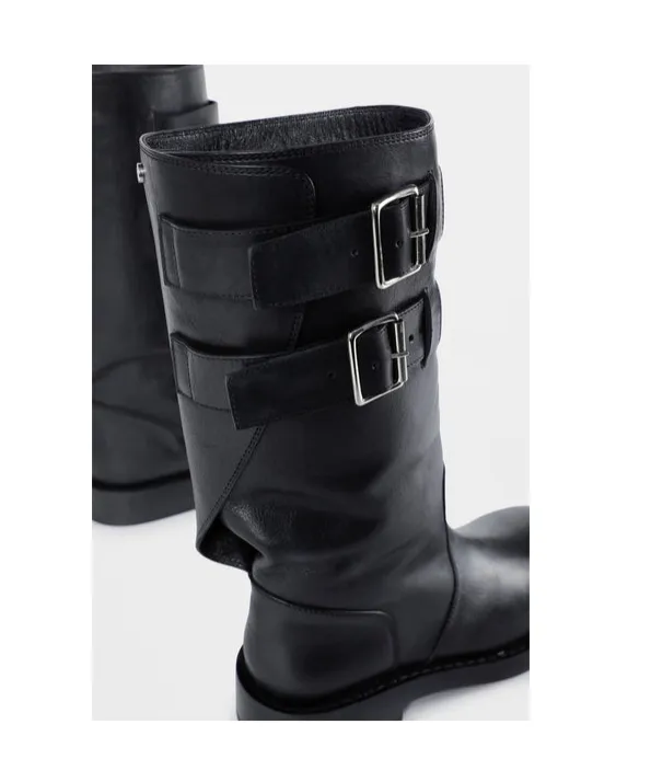 35Mm Osmo Double-Buckle Leather Boots