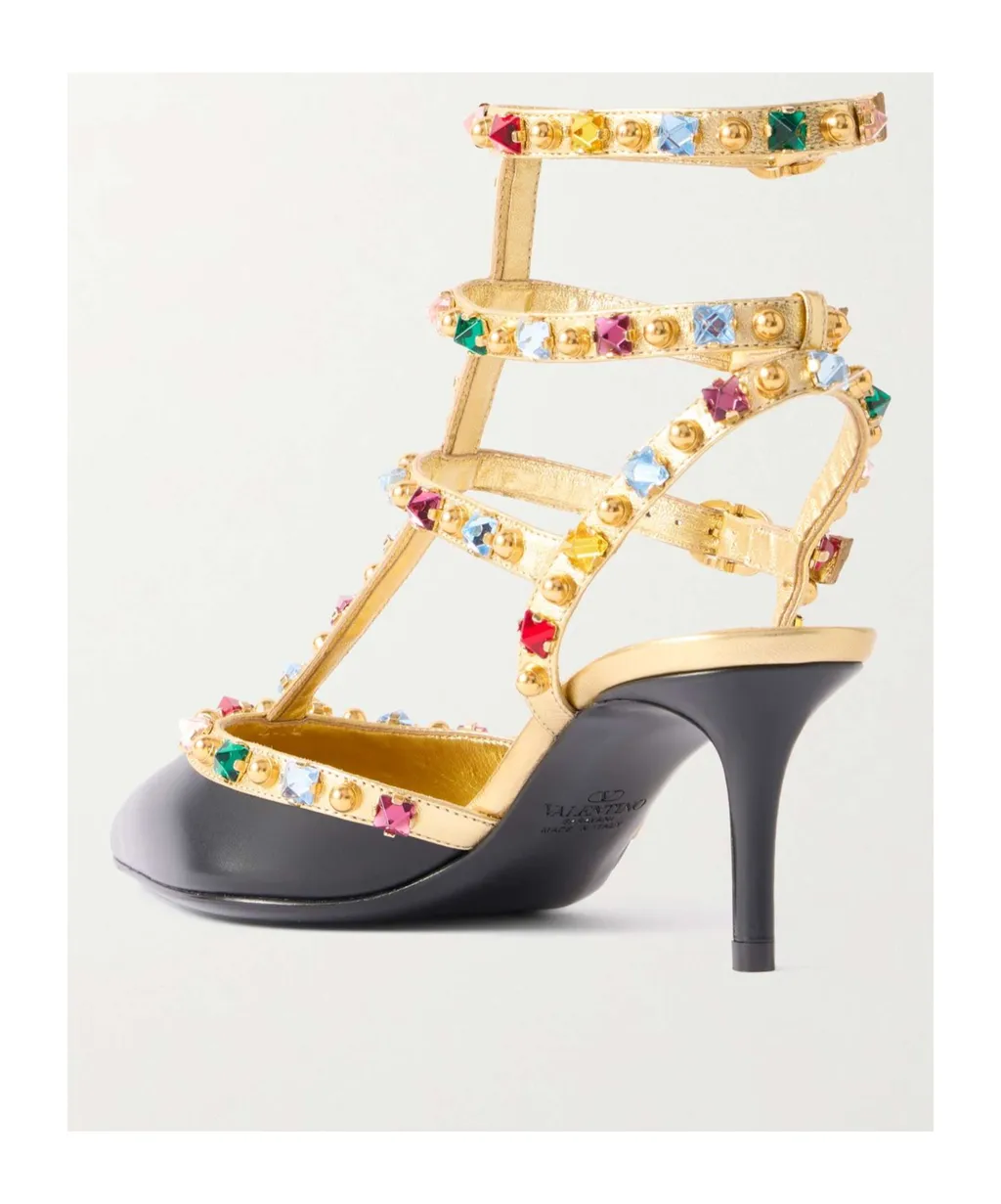 Embellished T-Bar Sandals
