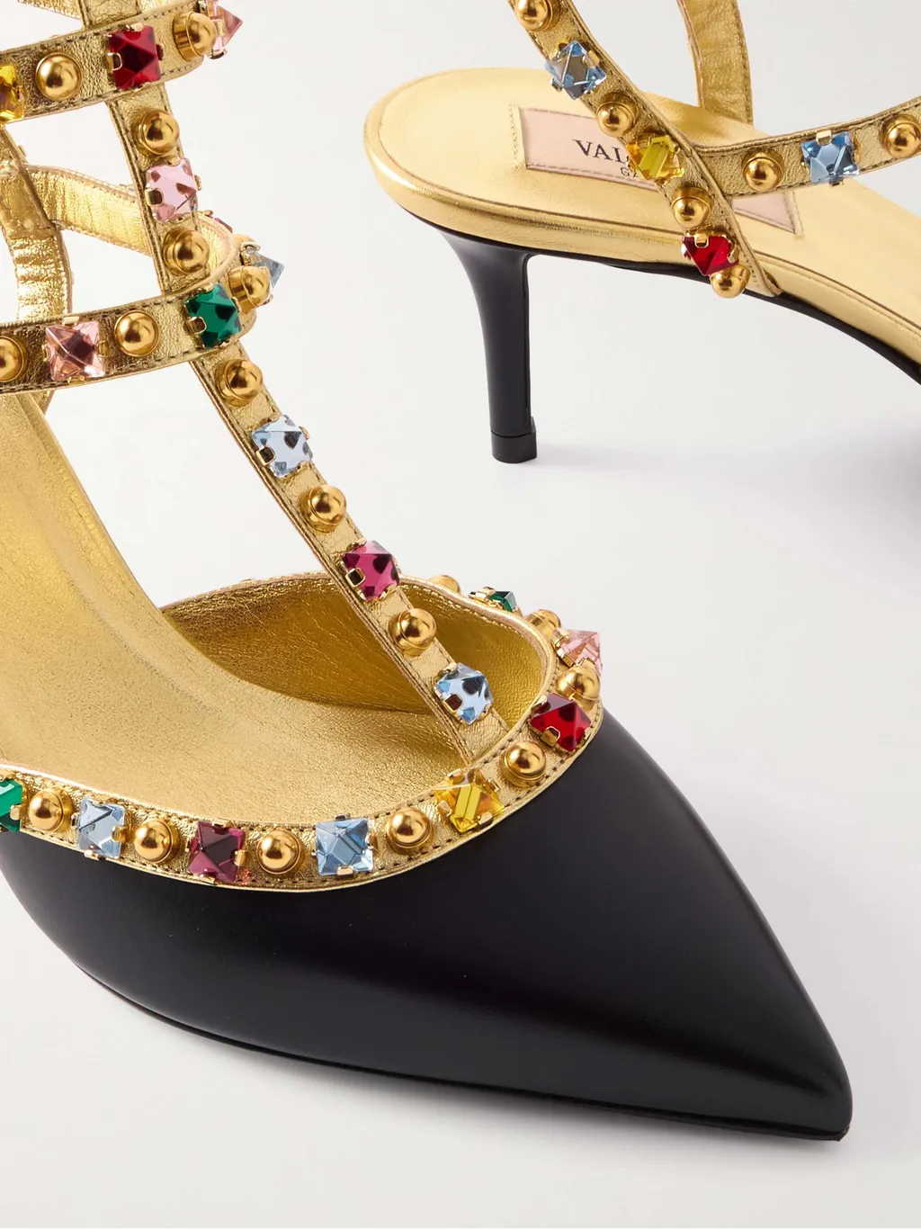 Embellished T-Bar Sandals