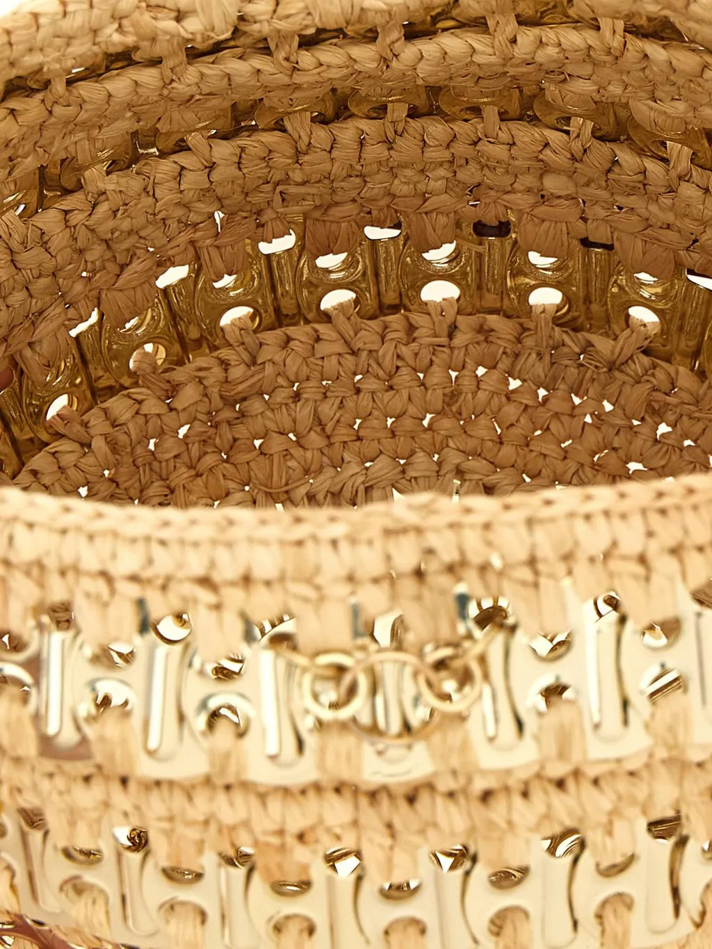 1969 Metal-Disc Raffia Ball Handbag