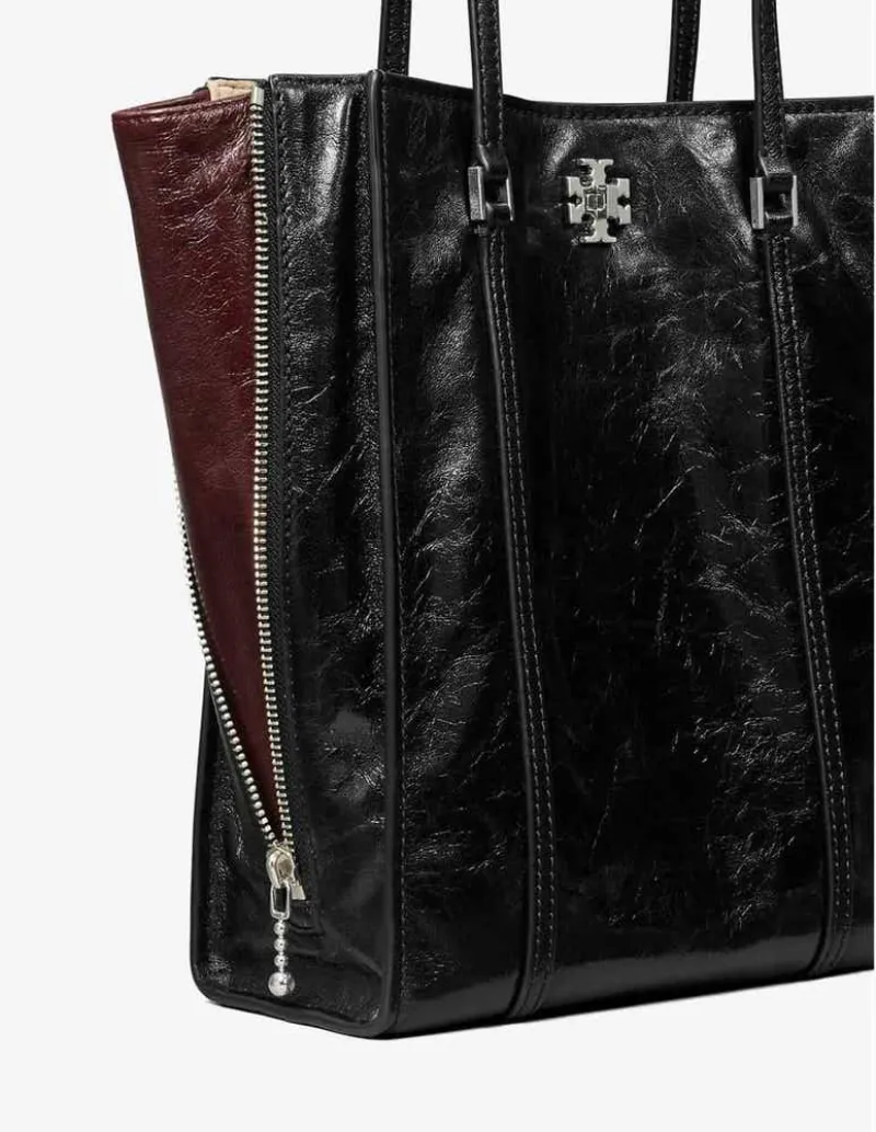 Small Kira Turnlock Panelled Tote Bag