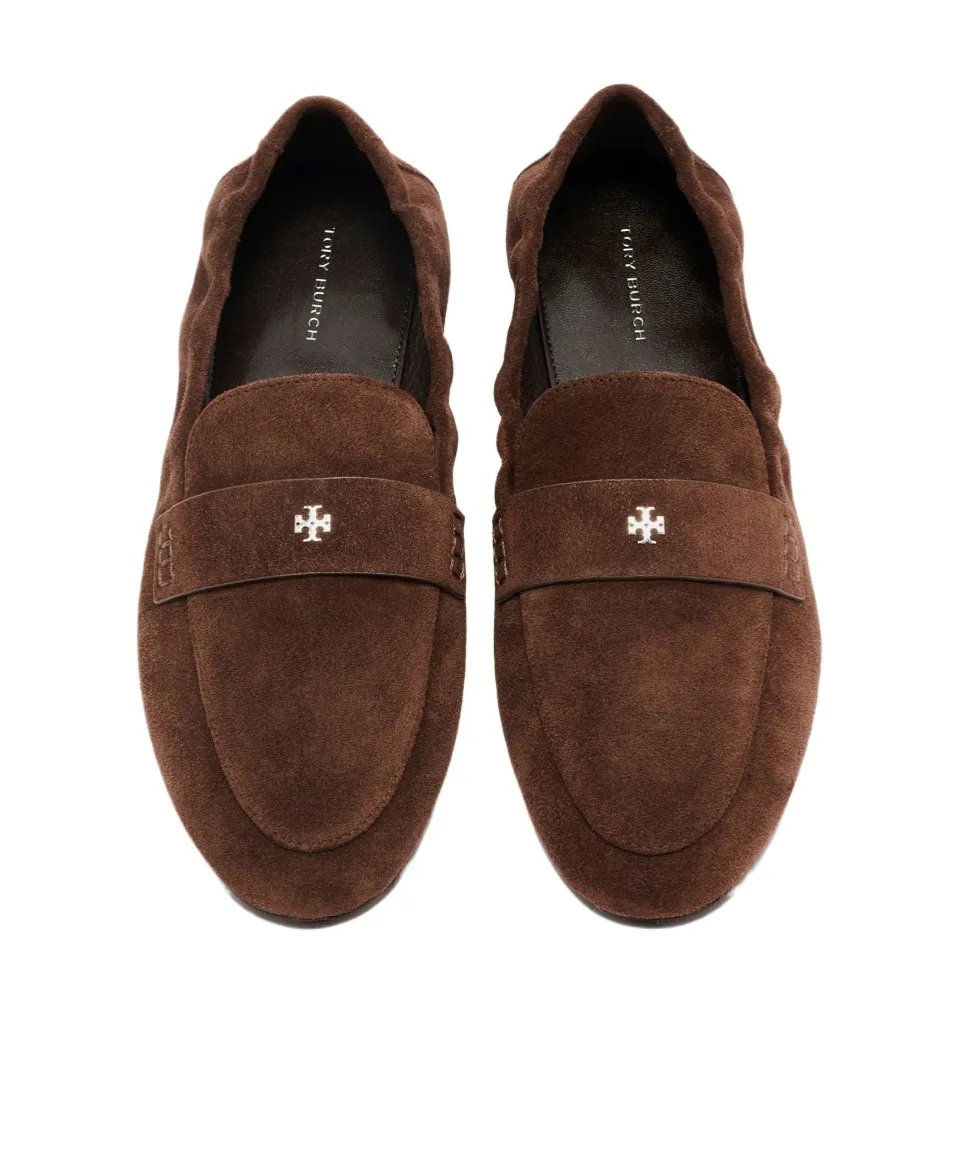 Tory Burch Logo Plaque Flat Ballet Loafers