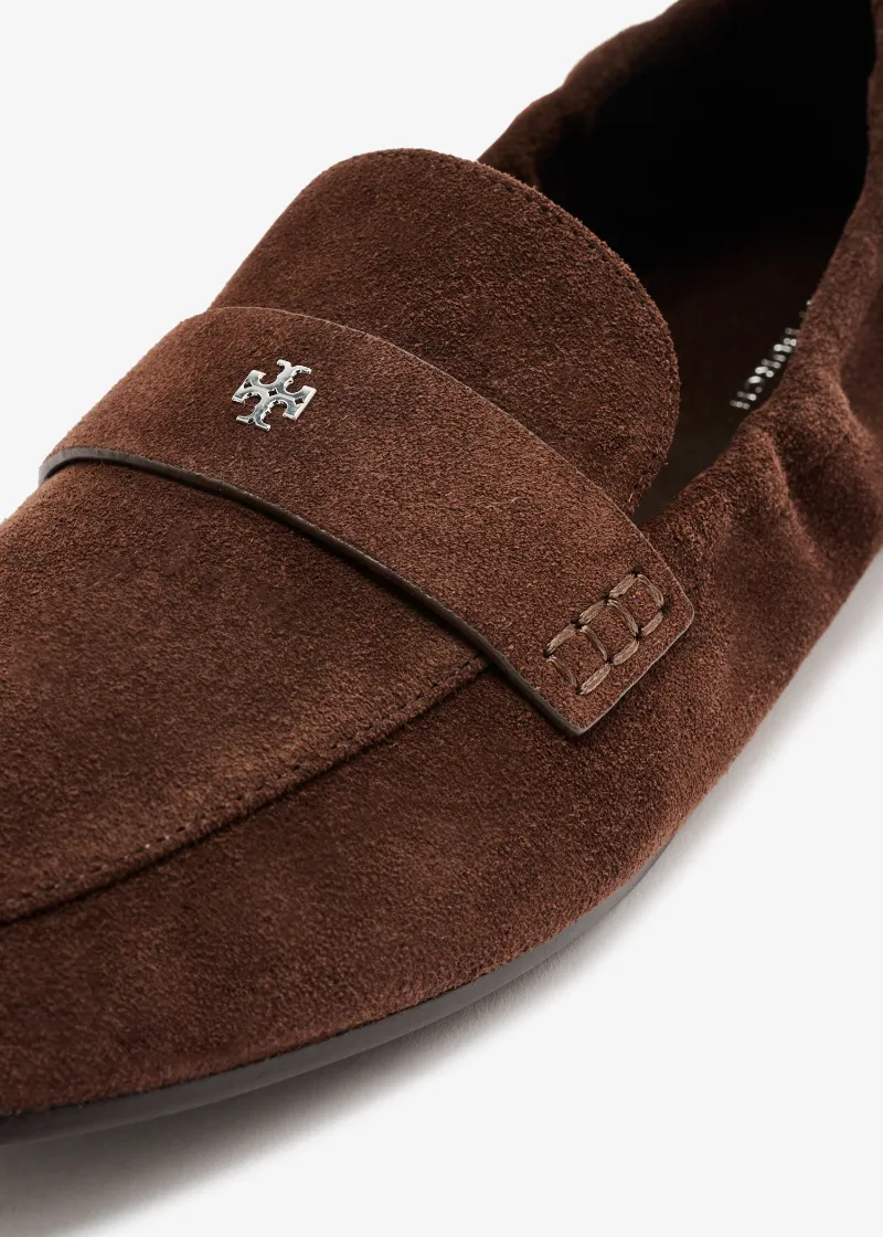 Tory Burch Logo Plaque Flat Ballet Loafers