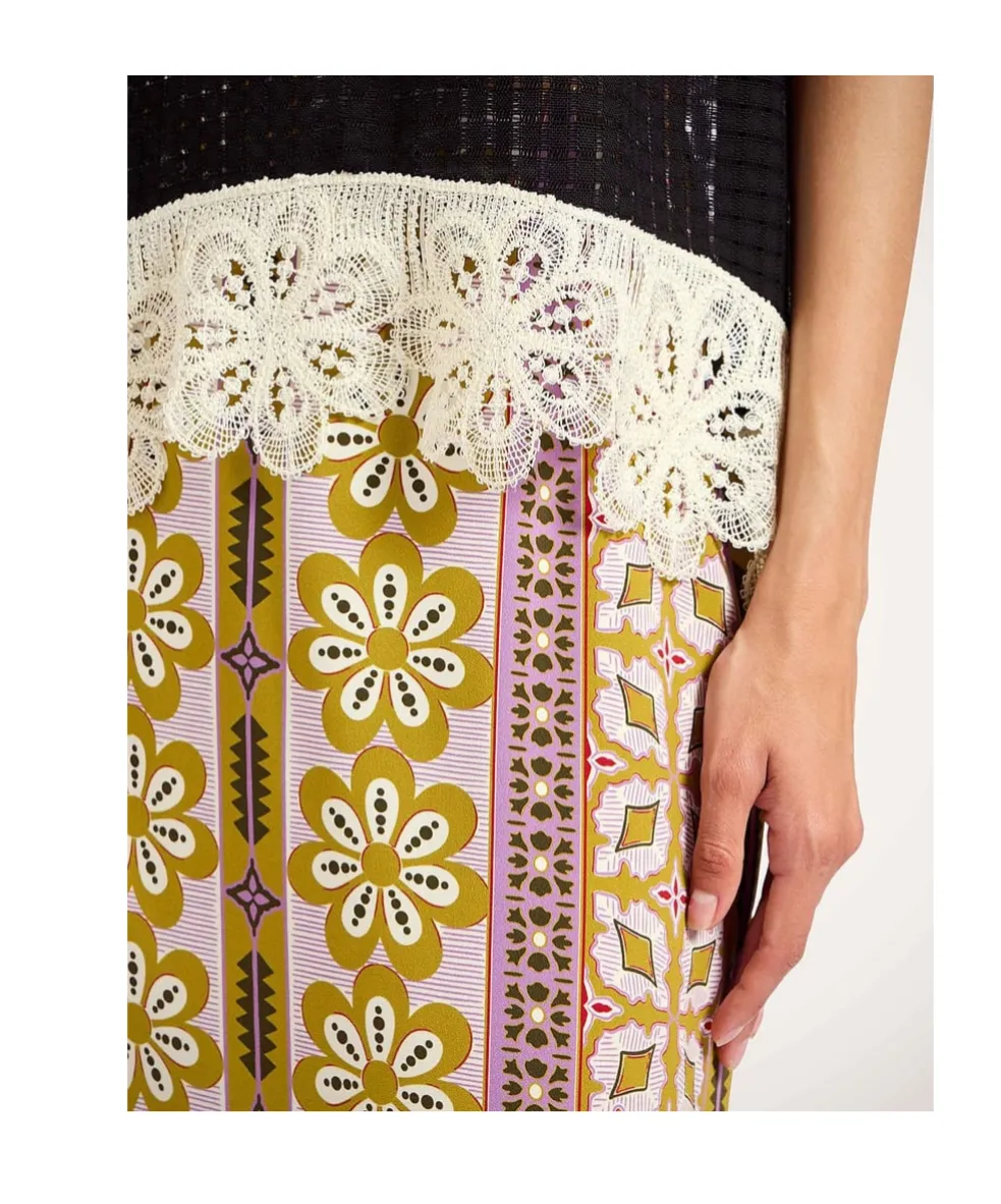 Patterned Pencil Skirt