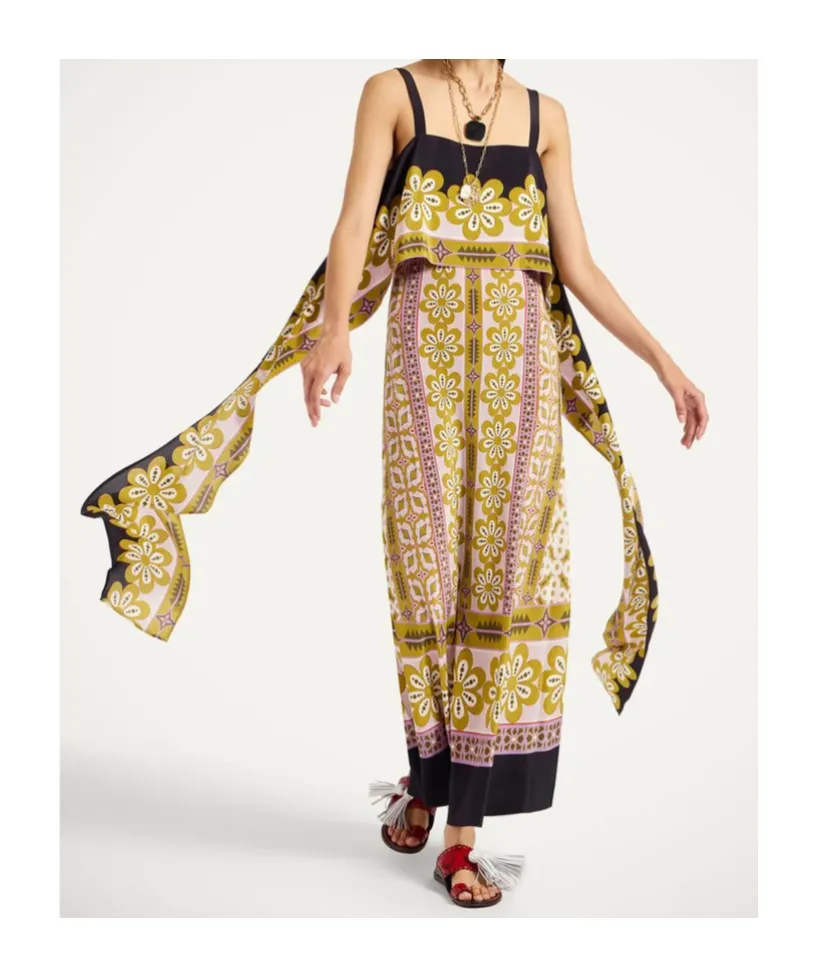 Slip-Around Floral-Print Maxi Dress