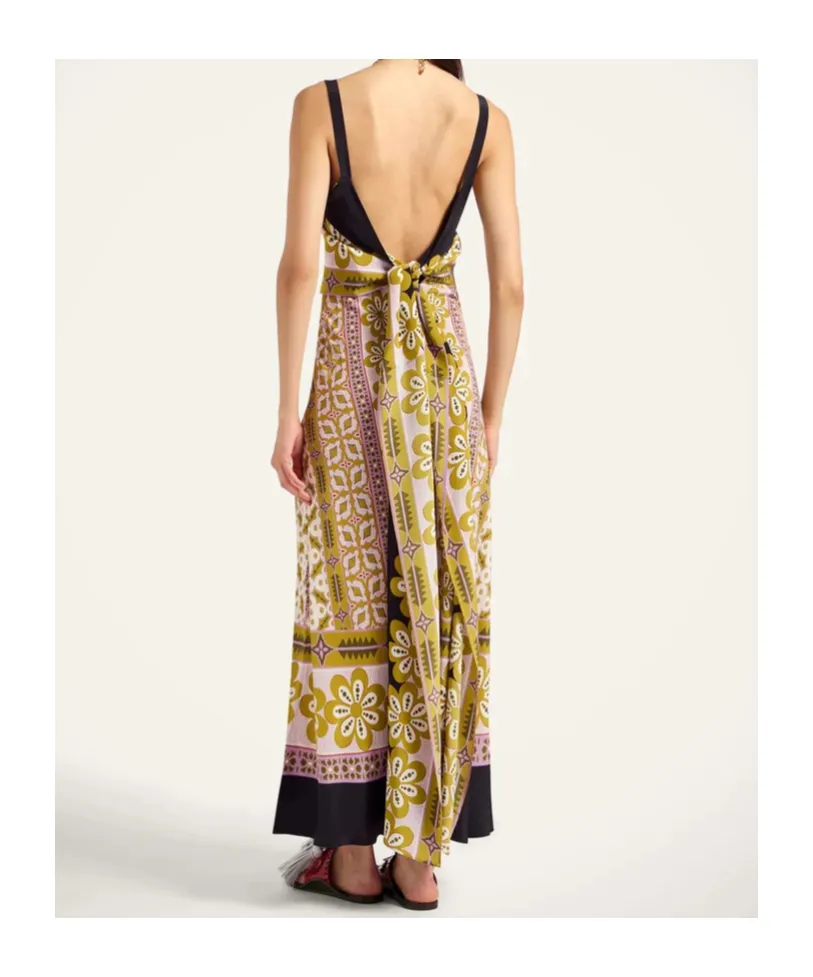 Slip-Around Floral-Print Maxi Dress