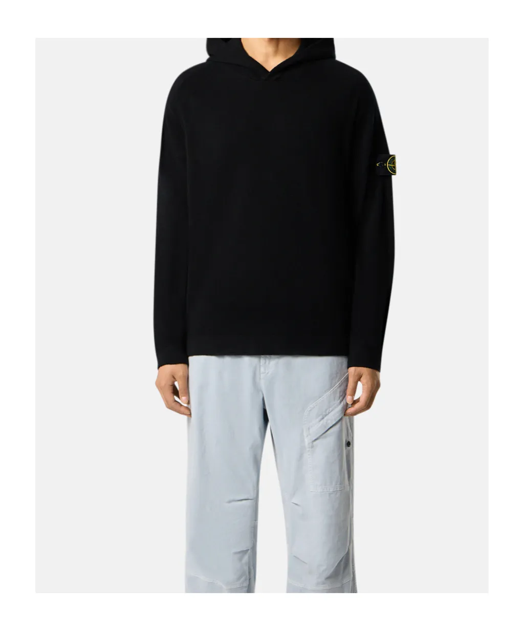 Stone Island Long Sleeve Logo Patch Hoodie