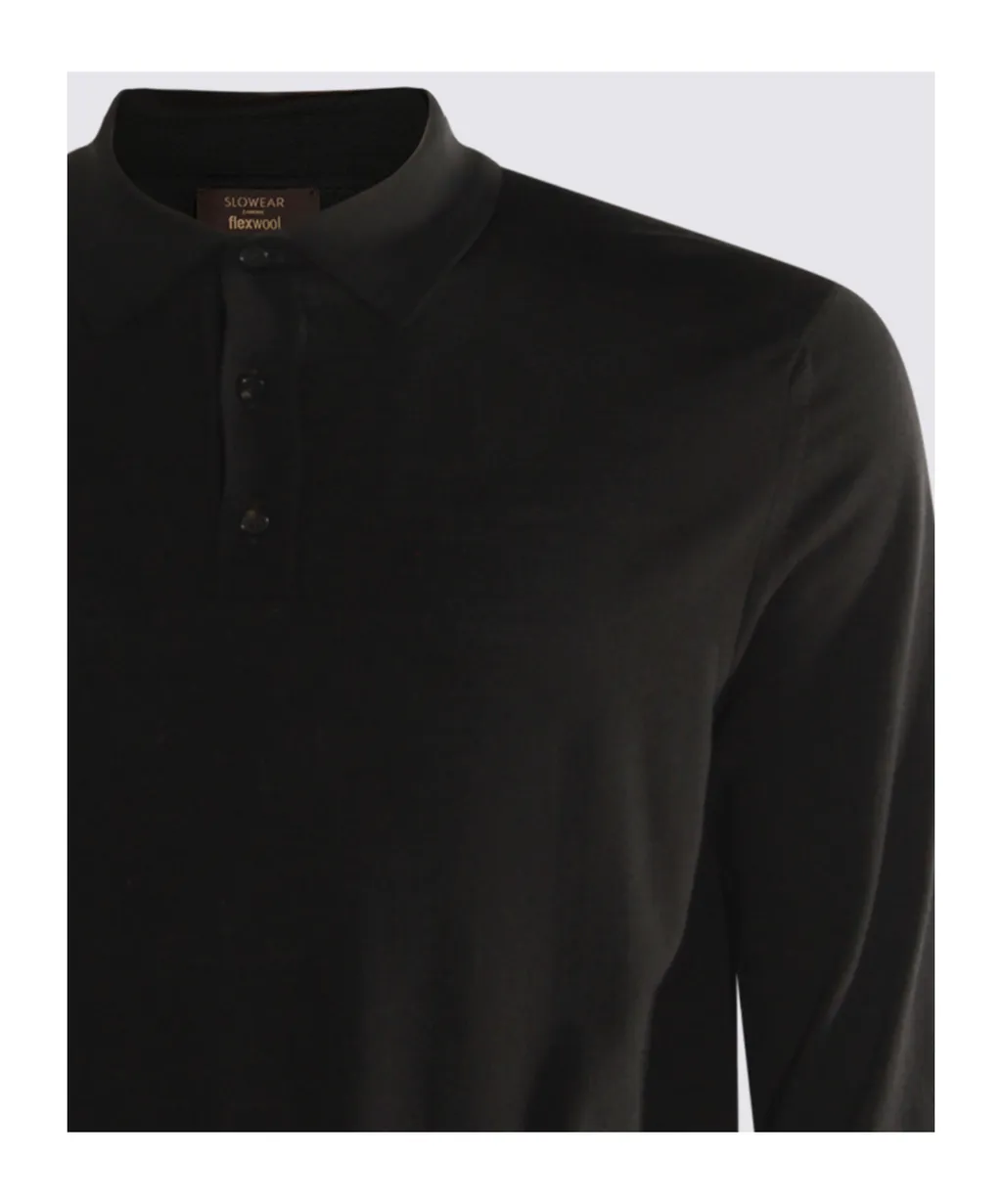 Long-Sleeve Polo Sweater