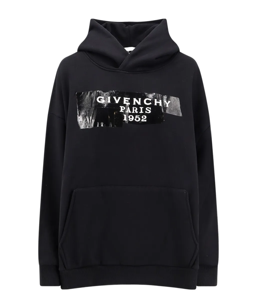 Givenchy Logo Printed Drawstring Hoodie
