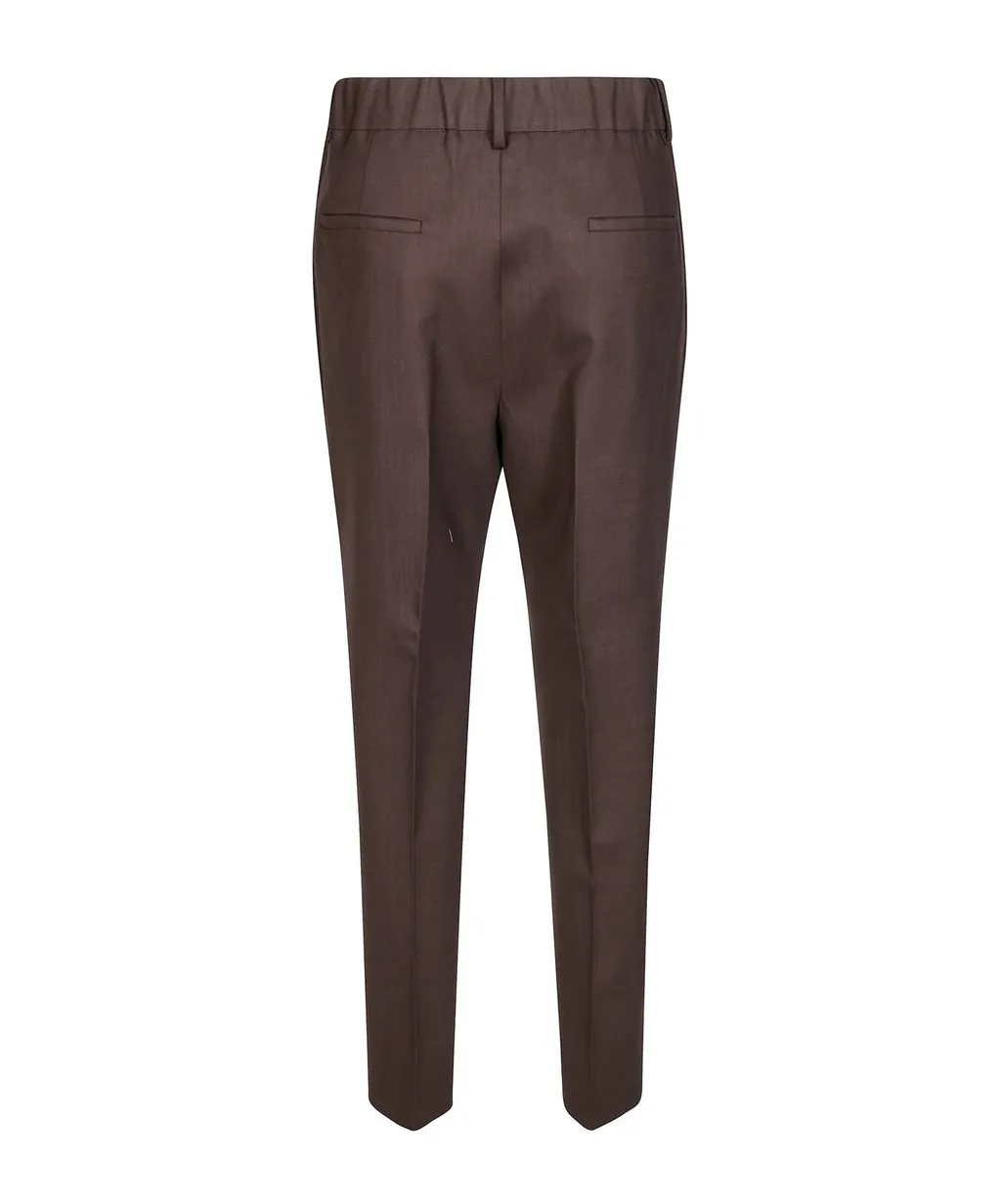 Incotex Elastic-Waist Straight-Leg Trousers