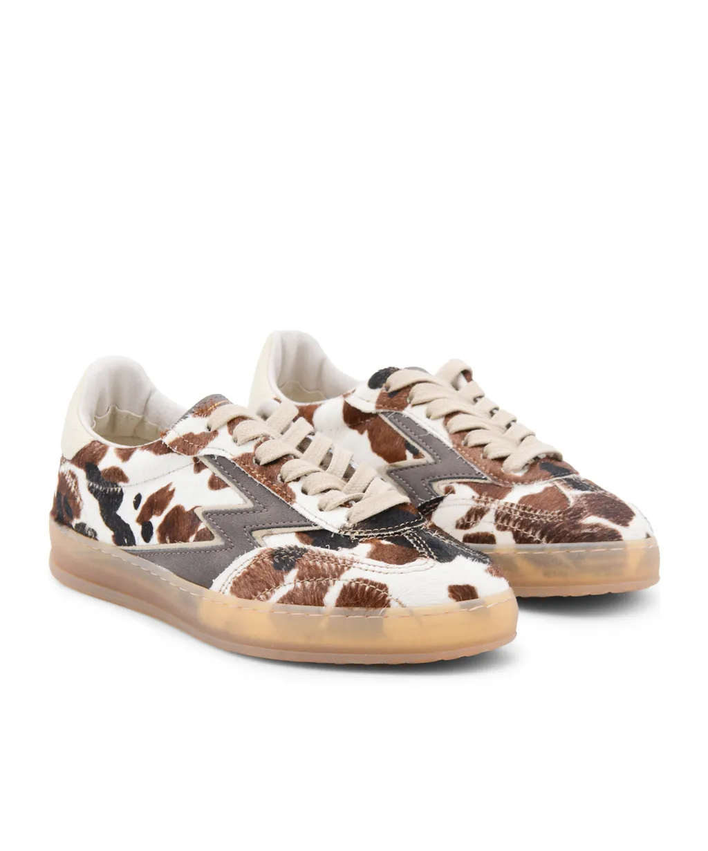 Moaconcept Cow Printed Club Lace-Up Sneakers