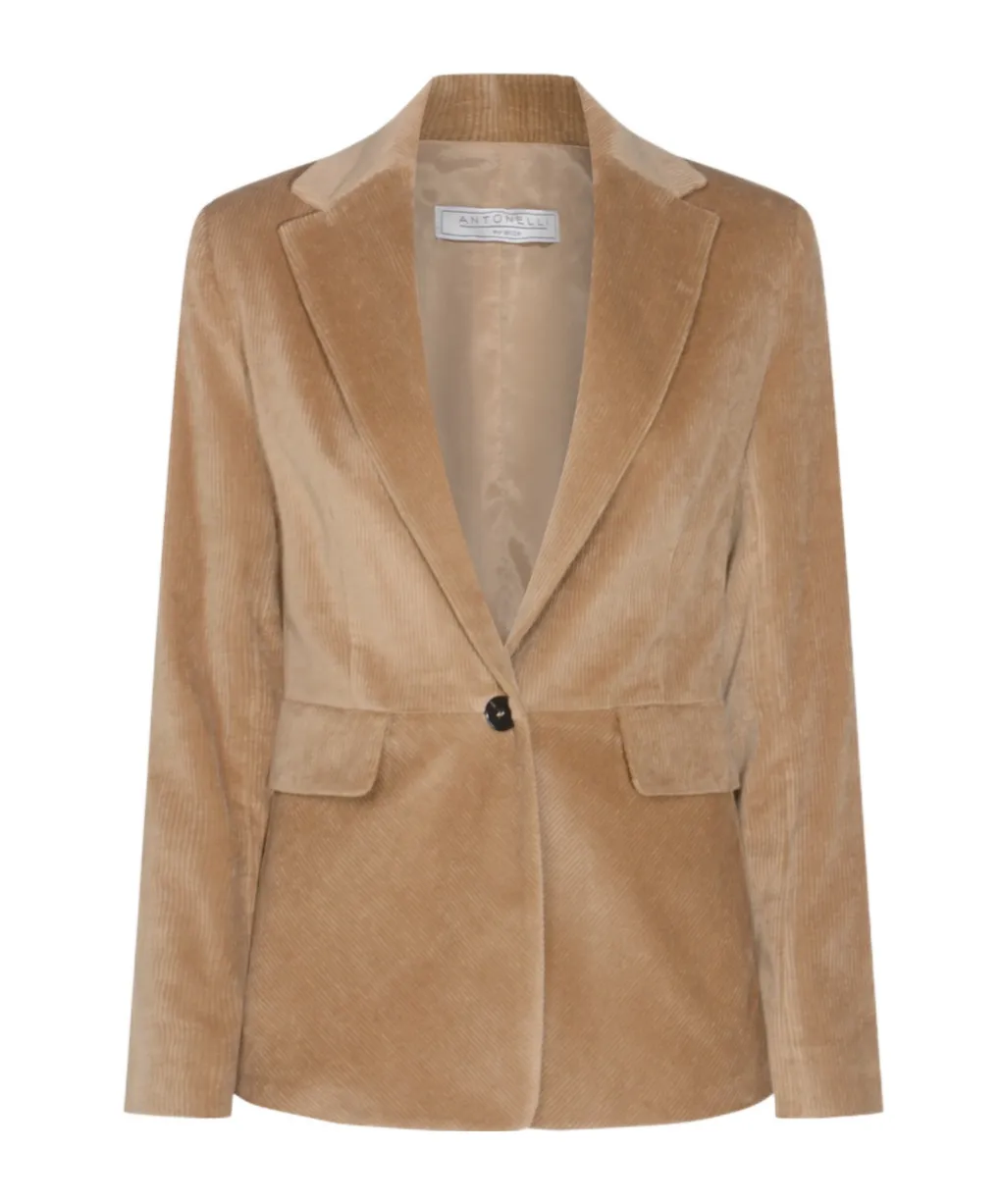 Antonelli Firenze Single-Breasted Corduroy Jacket