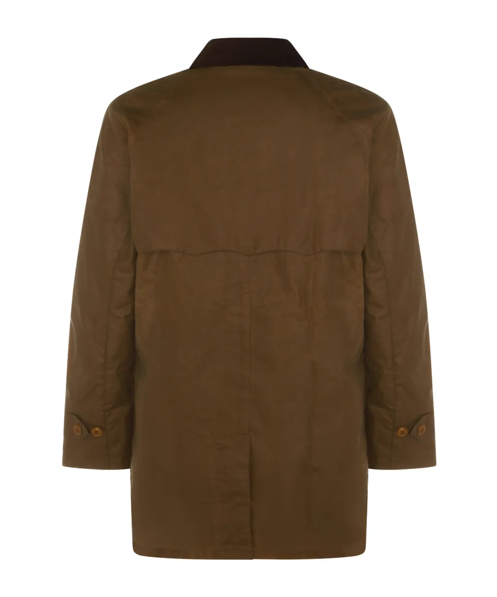 Brown Cotton Wax Trench Coat From Barbour X Baracuta Featuring Classic Collar