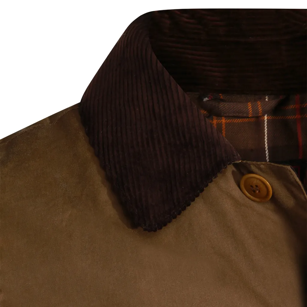Brown Cotton Wax Trench Coat From Barbour X Baracuta Featuring Classic Collar