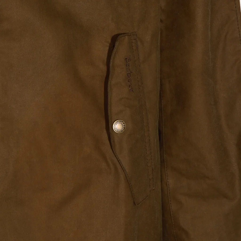Brown Cotton Wax Trench Coat From Barbour X Baracuta Featuring Classic Collar