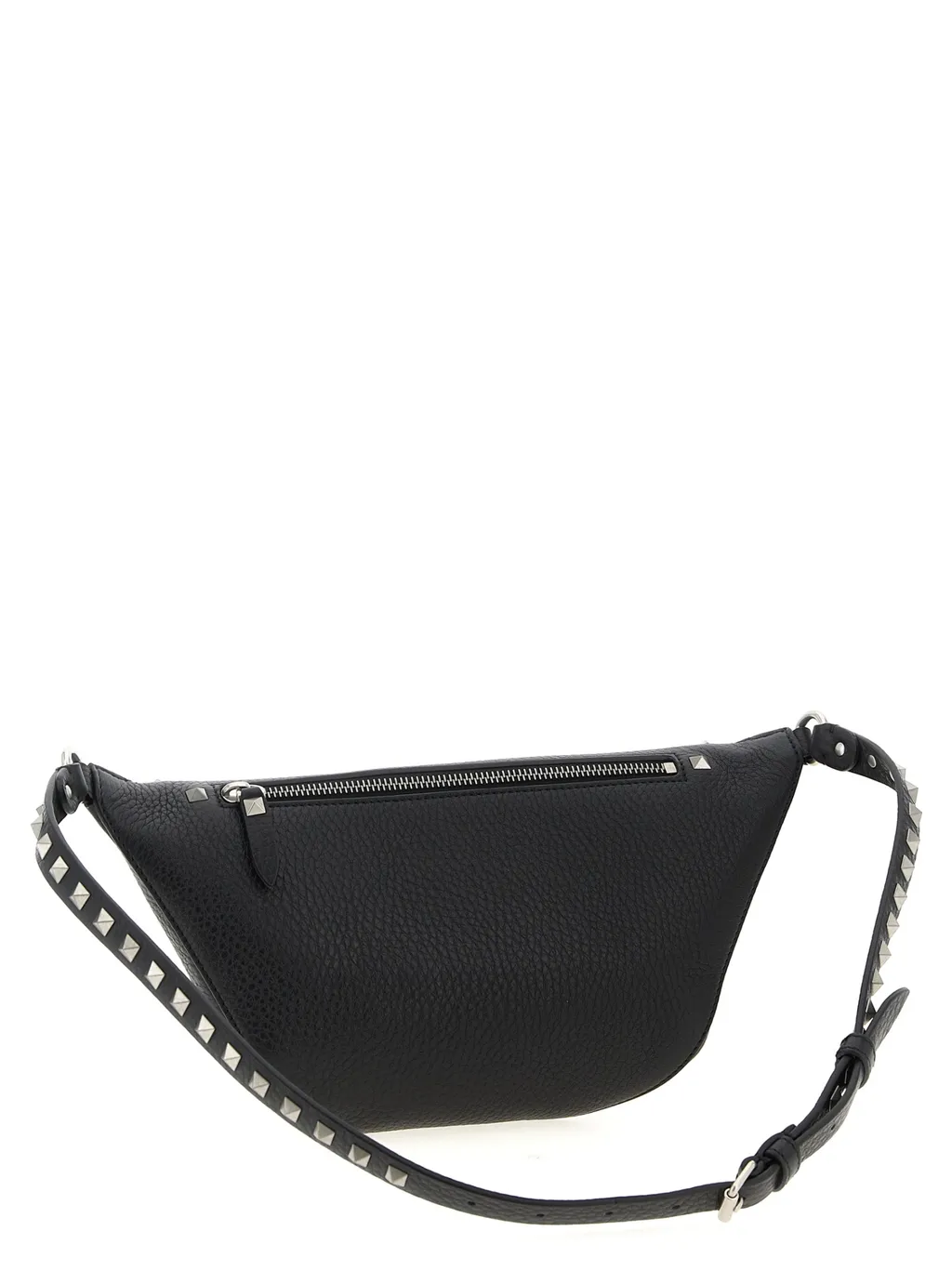 Valentino Garavani Rockstud Zip-Up Pebbled Belt Bag