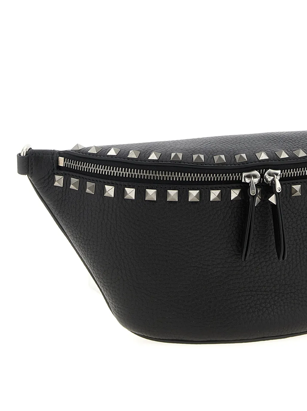 Valentino Garavani Rockstud Zip-Up Pebbled Belt Bag
