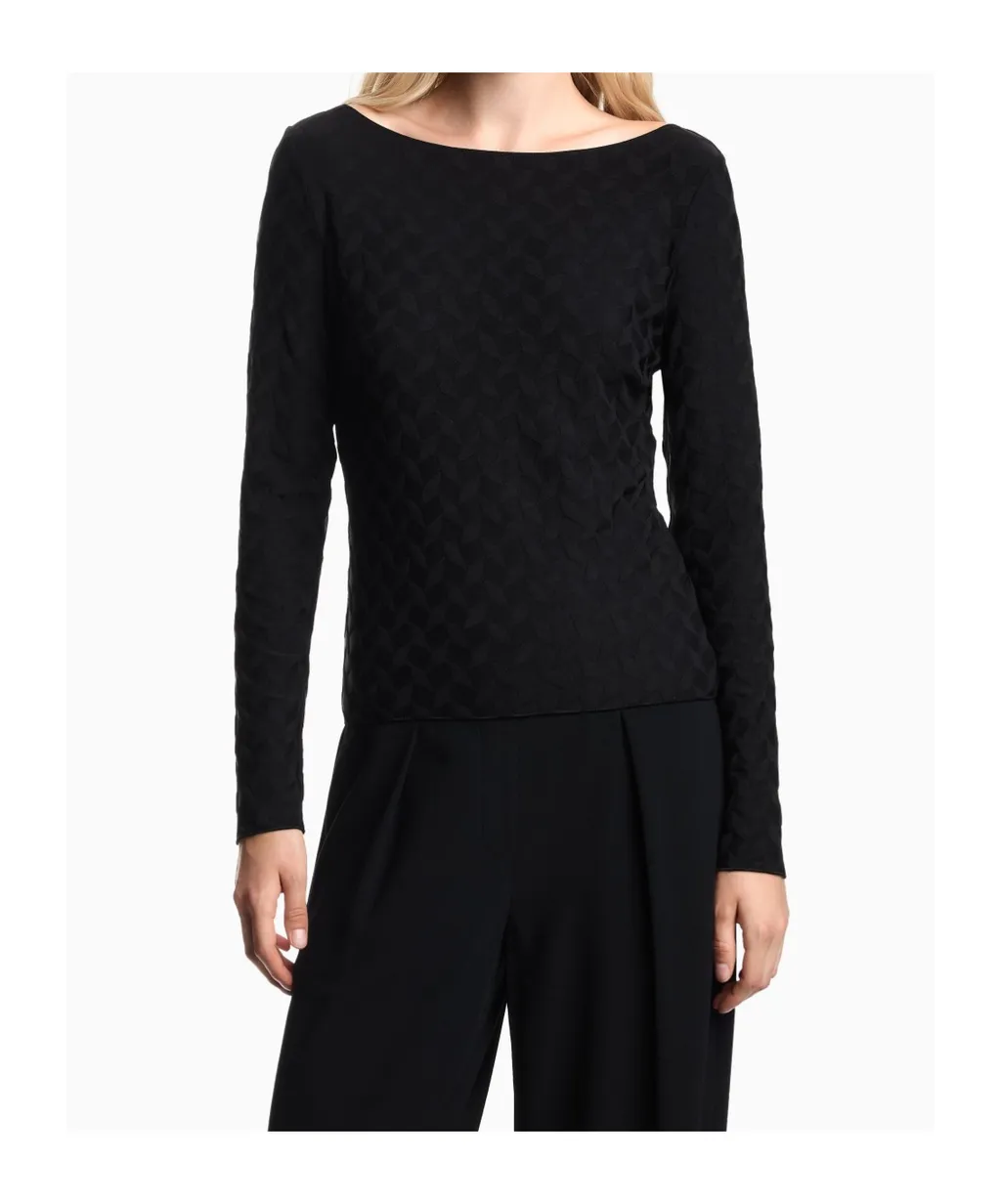 Textured Boat-Neck Sweater