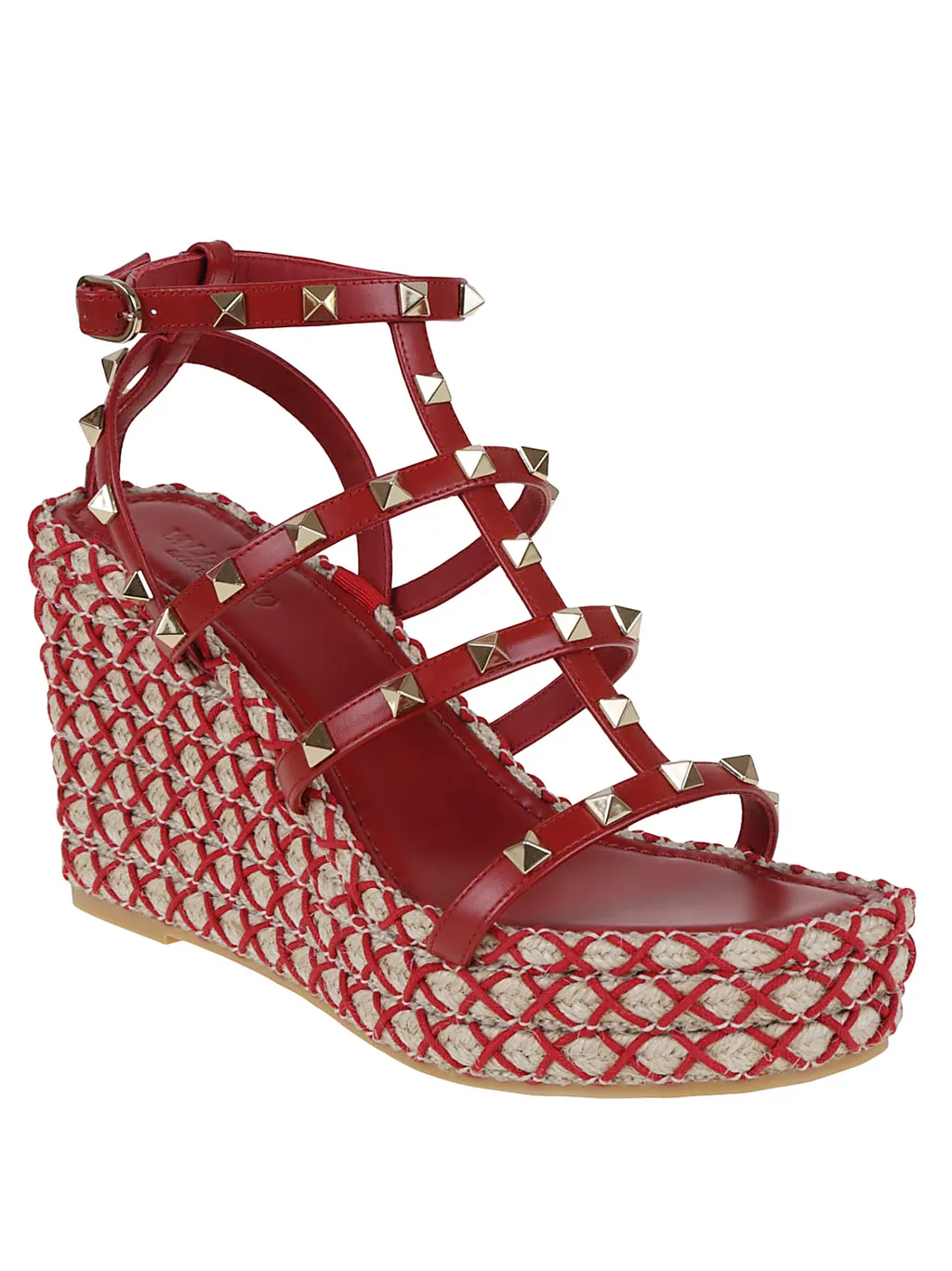 95Mm Studded Cage Heeled Espadrilles