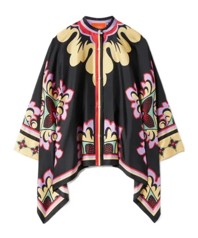 Floral Print Cape