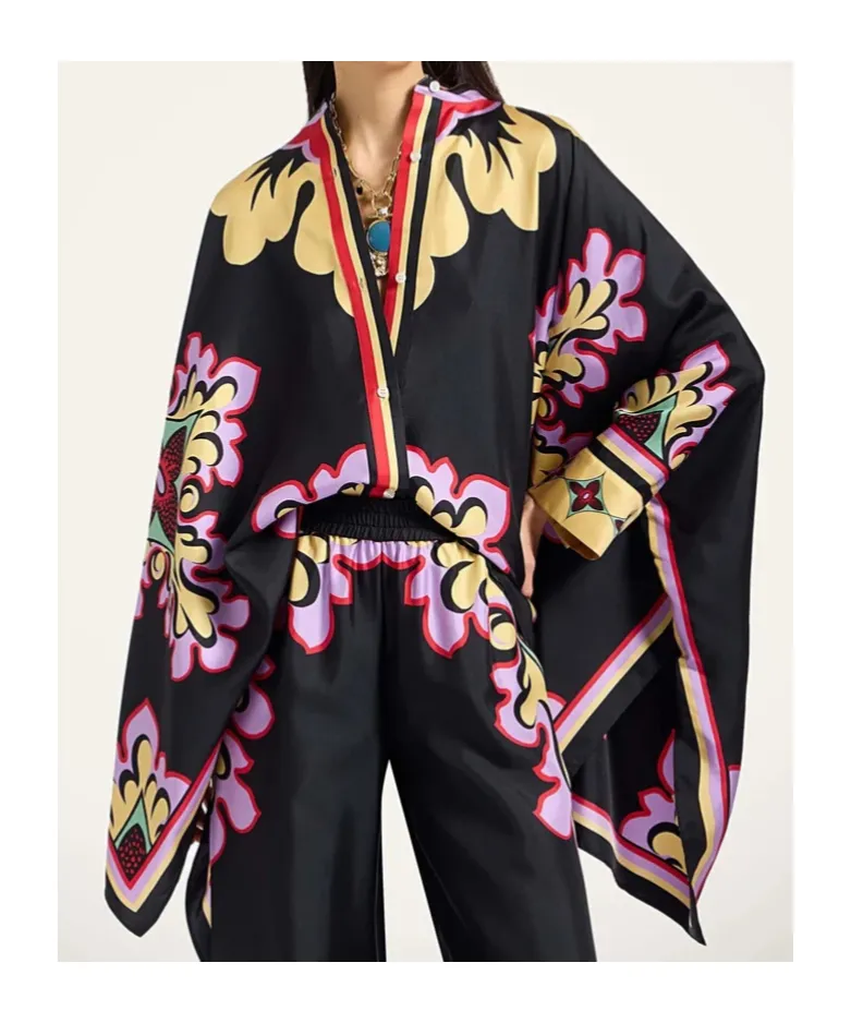 Floral Print Cape
