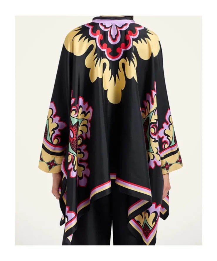 Floral Print Cape