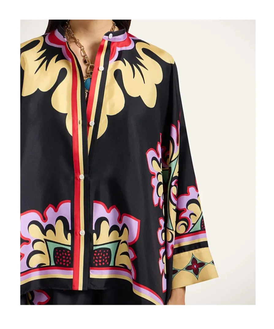 Floral Print Cape