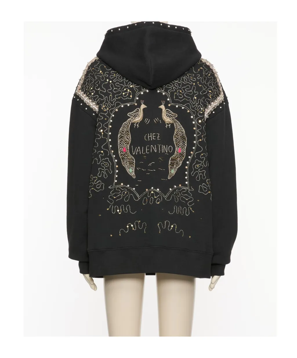 Valentino	Drawstring Long-Sleeved Hoodie