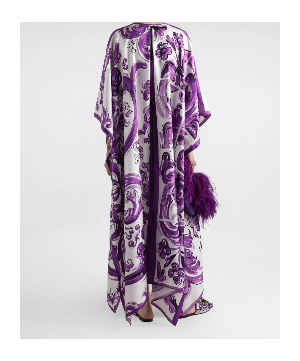 Dolce & Gabbana Majolica Printed Twill Caftan Dress