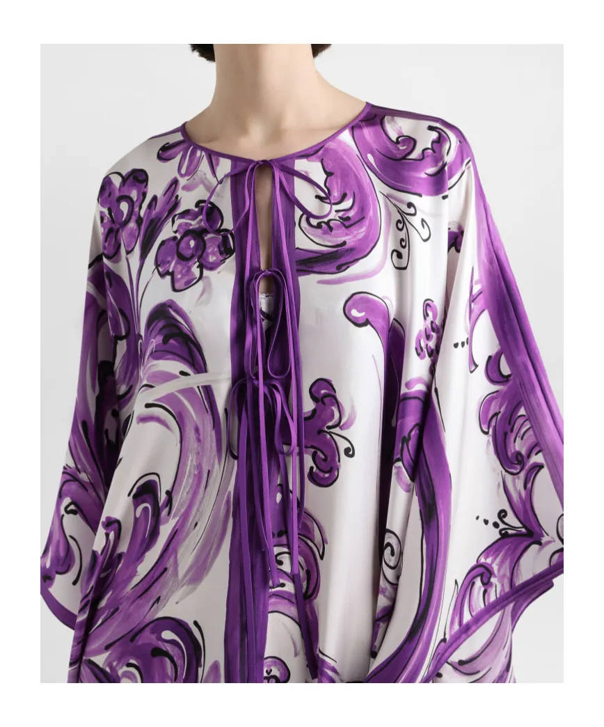 Dolce & Gabbana Majolica Printed Twill Caftan Dress
