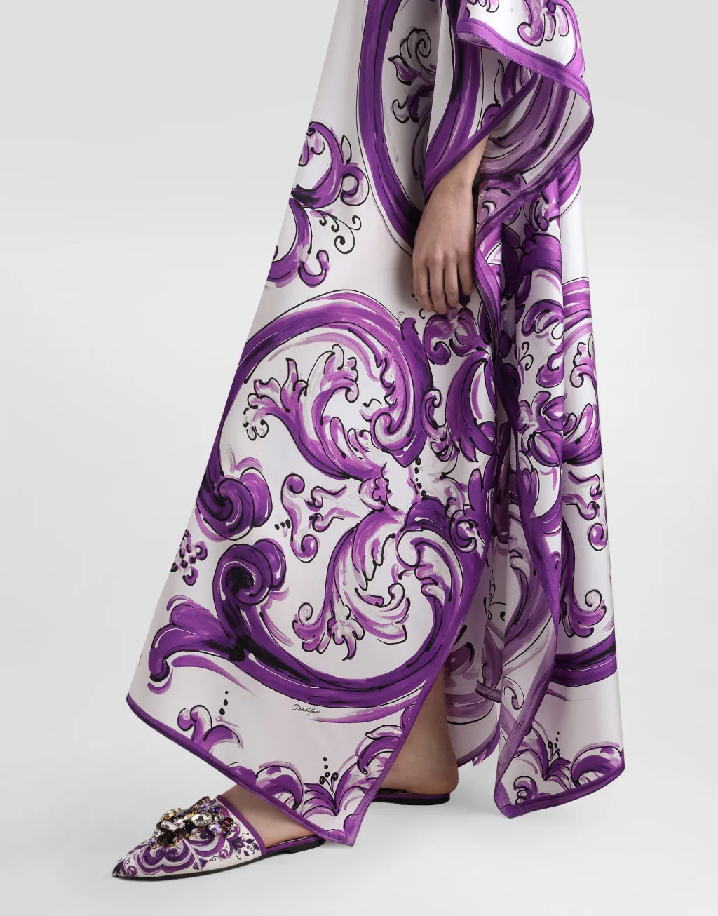 Dolce & Gabbana Majolica Printed Twill Caftan Dress