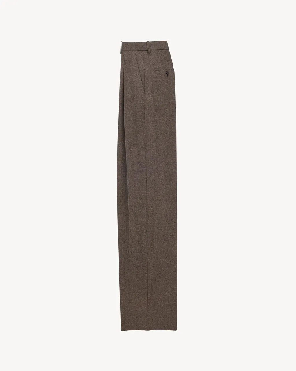 Wide-Leg Pants In Herringbone Wool