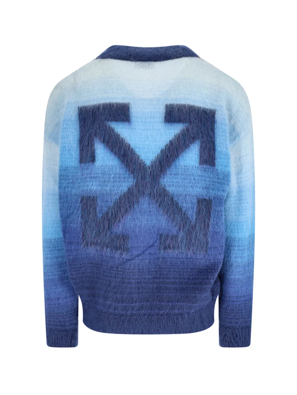 Off-White V-Neck Button-Up Cardigan