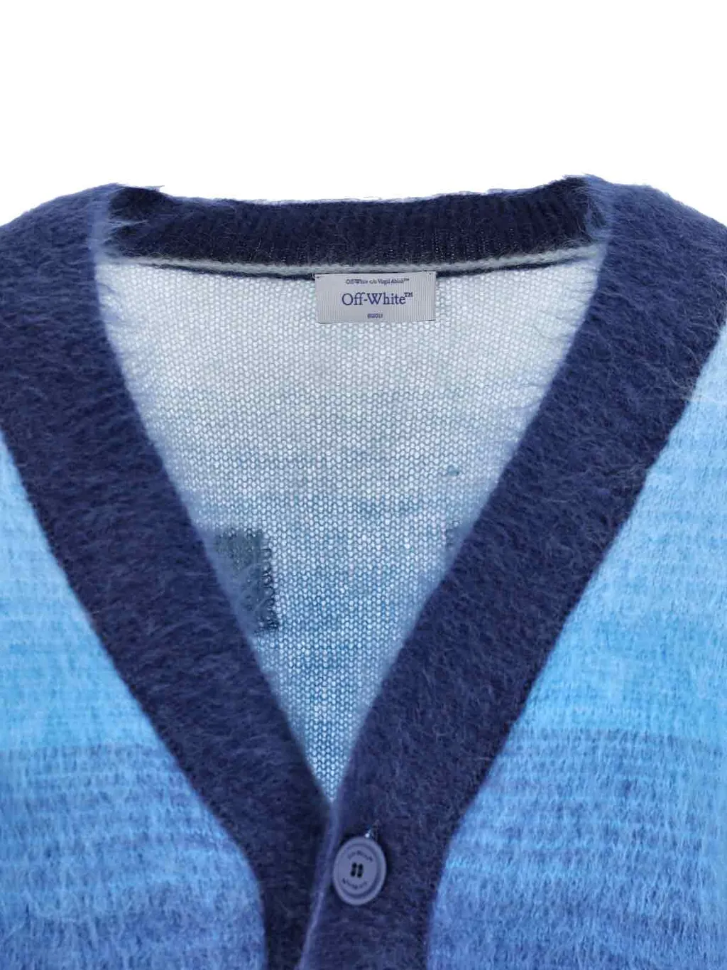 Off-White V-Neck Button-Up Cardigan