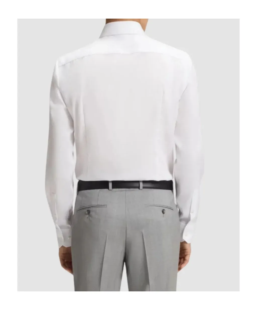 Long-Sleeve Button-Fastening Shirt