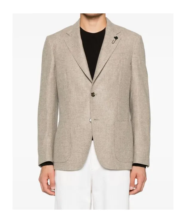 Lardini Single Breasted Flower Detailed Blazer