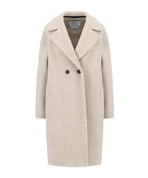 Bouclé Double-Breasted Coat