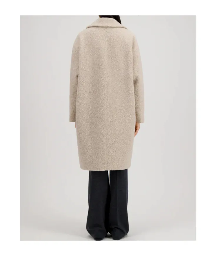 Bouclé Double-Breasted Coat