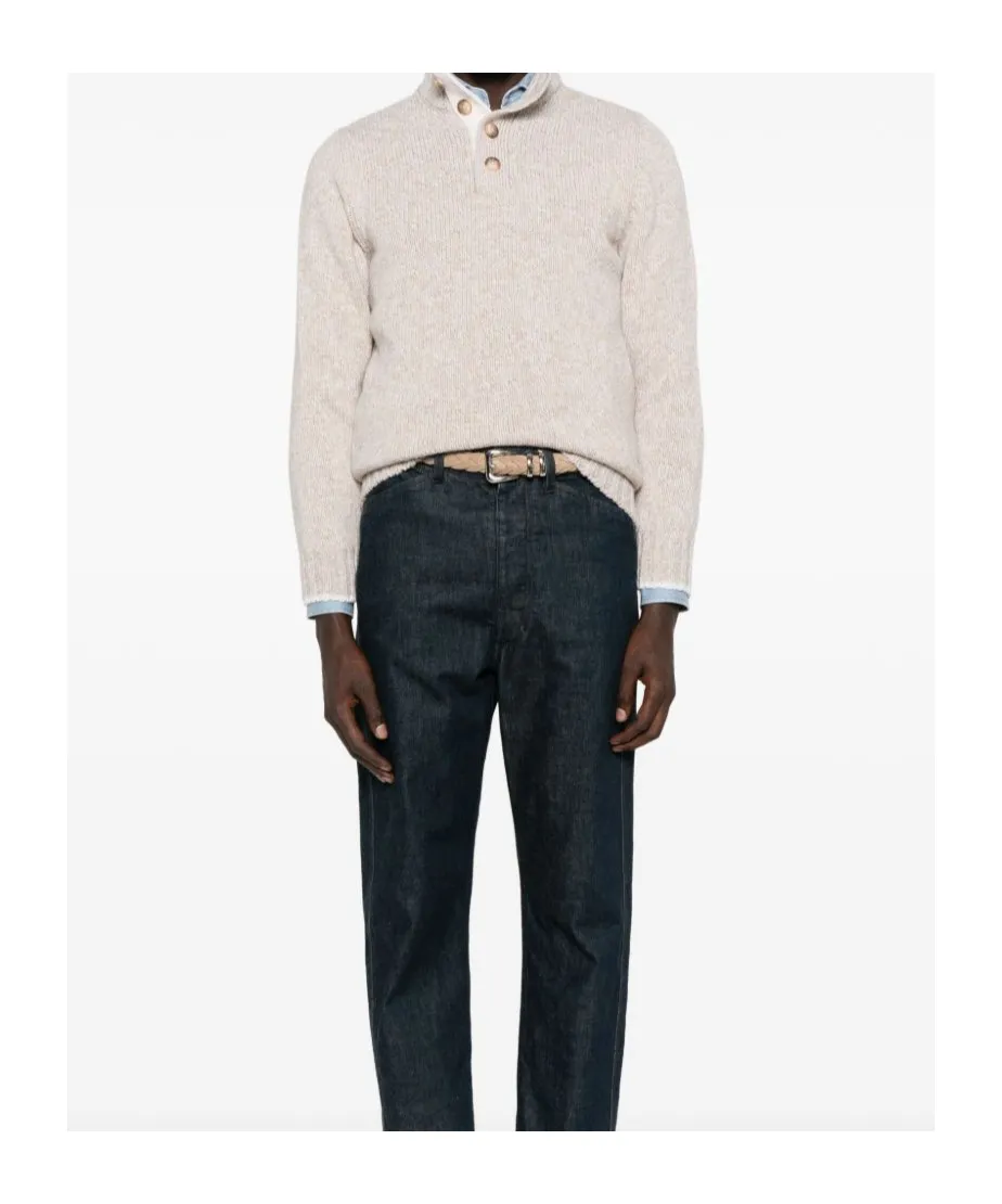 Gran Sasso Ribbed High Neck Knitwear