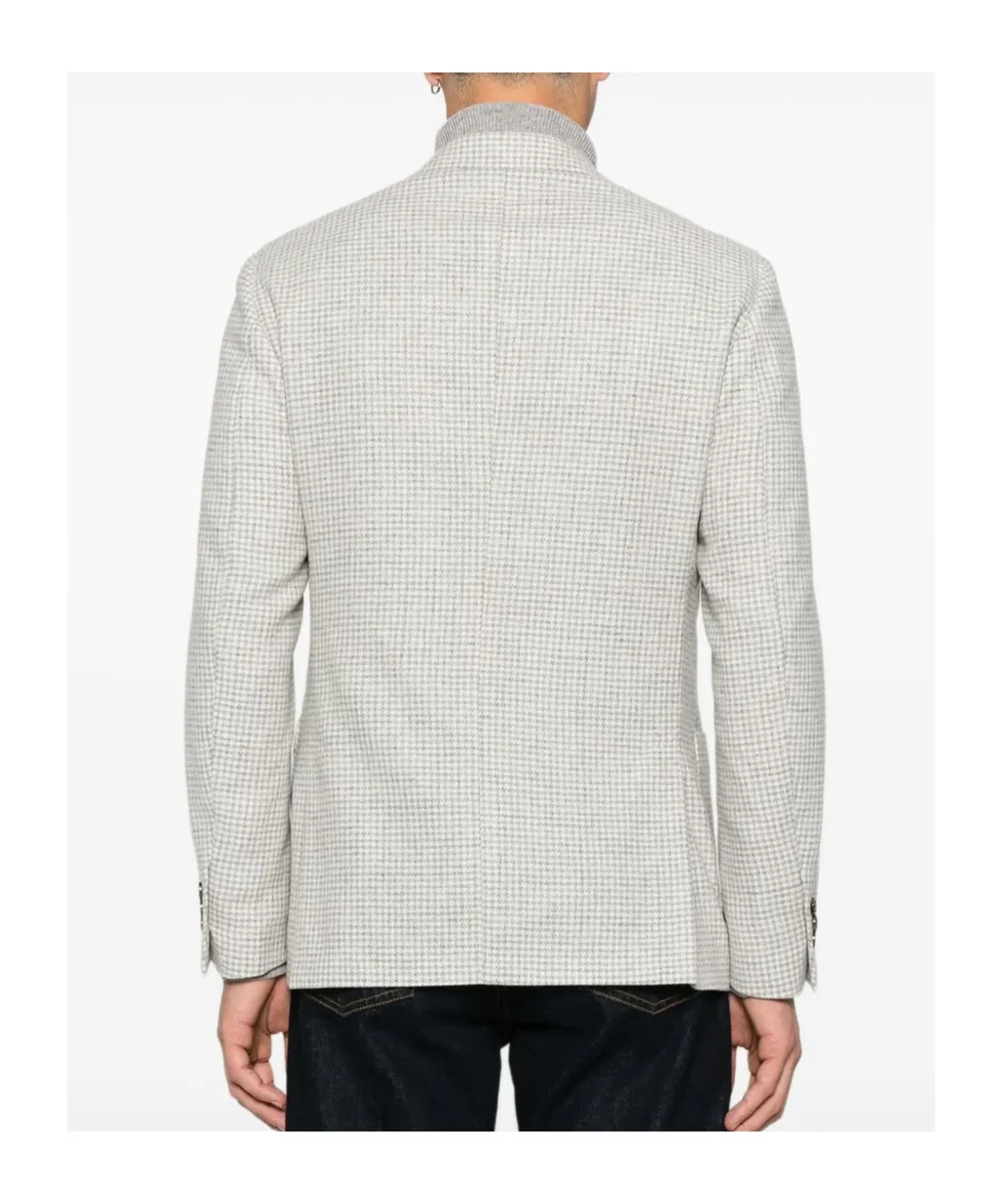 Lardini Single-Breasted Checked Blazer