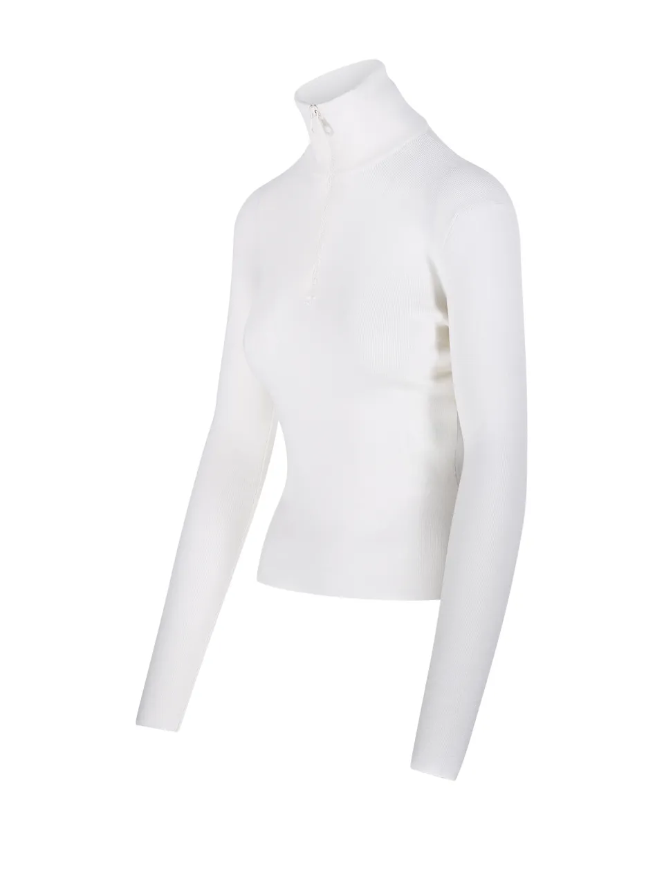 CourrÈGes Zipped Mock Neck Jumper