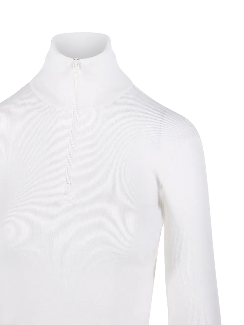 CourrÈGes Zipped Mock Neck Jumper