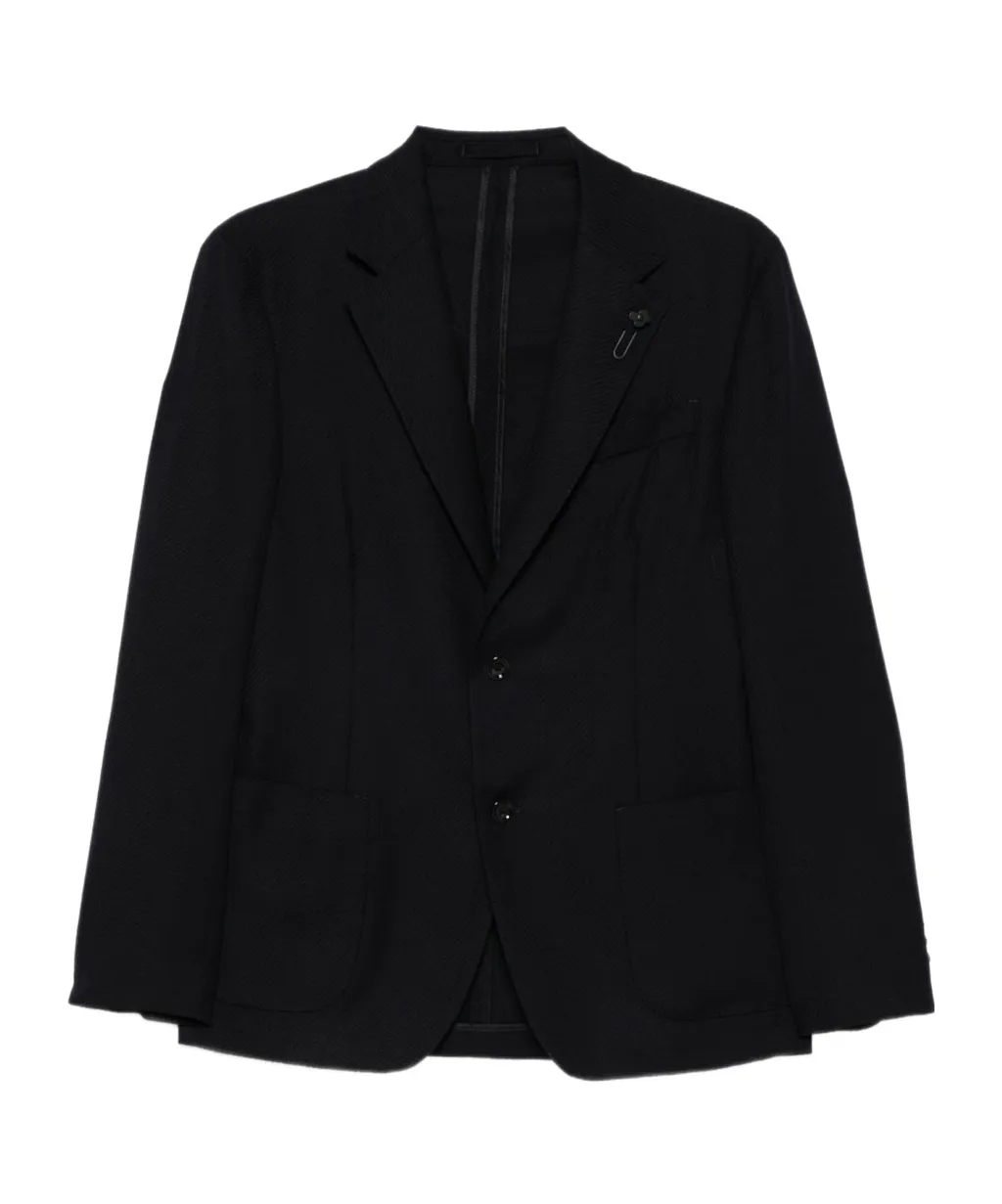 Lardini Long Sleeve Single-Breasted Blazer