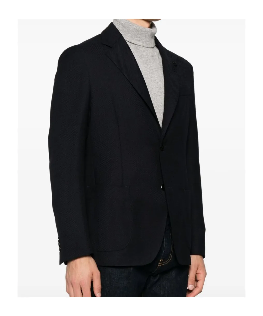 Lardini Long Sleeve Single-Breasted Blazer